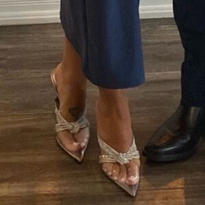 Zara Metallic Silver Heels